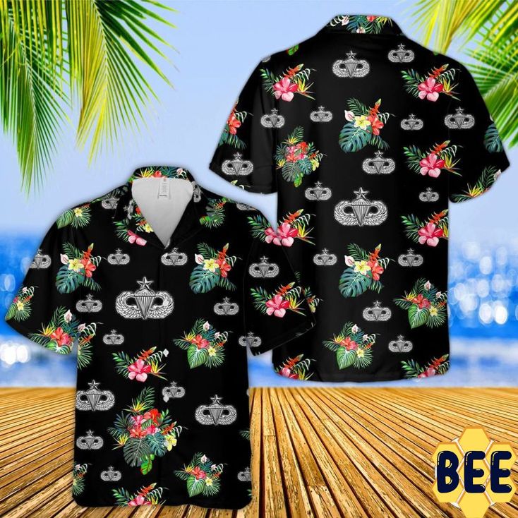 Us Air Force Senior Parachutist Badge Trending Hawaiian Shirt Us Air Force Senior Parachutist Badge Trending Hawaiian Shirt