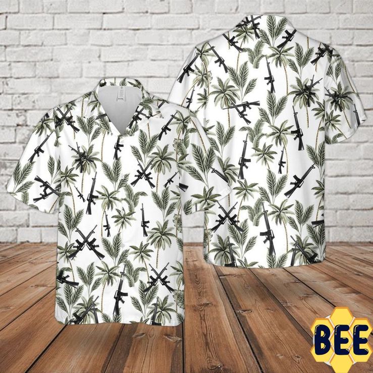 Us Army M16 Rifle Trending Hawaiian Shirt Us Army M16 Rifle Trending Hawaiian Shirt