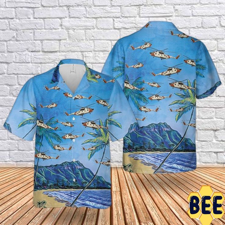 Us Coast Guard H-3 Helicopter Trending Hawaiian Shirt Us Coast Guard H-3 Helicopter Trending Hawaiian Shirt