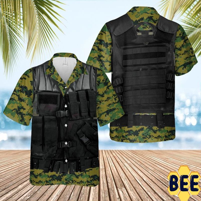 Us Marine Corps Tactical Vest Trending Hawaiian Shirt Us Marine Corps Tactical Vest Trending Hawaiian Shirt