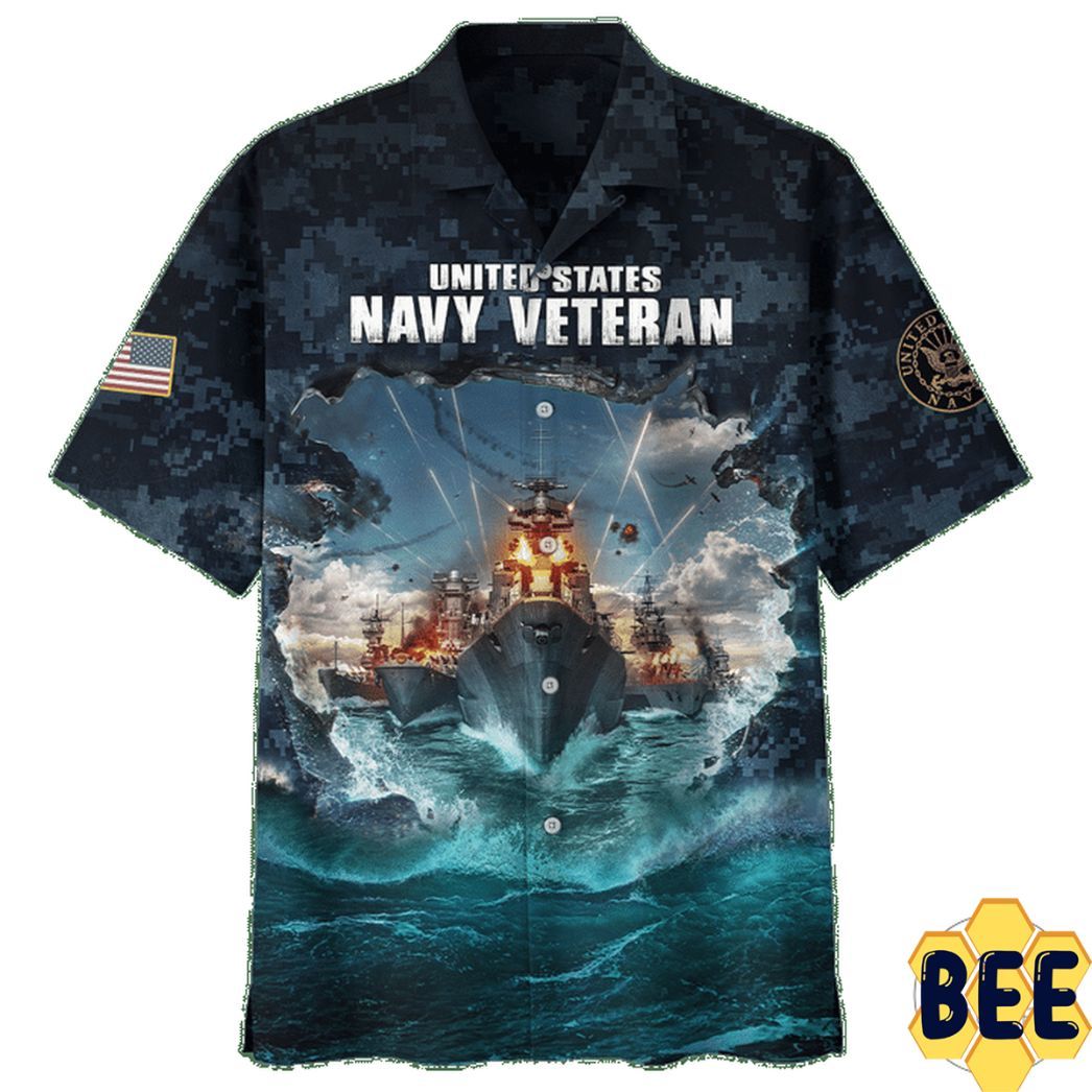 Us Navy Veteran Uss War Ship Trending Hawaiian Shirt Us Navy Veteran Uss War Ship Trending Hawaiian Shirt