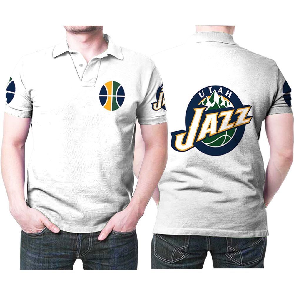 Utah Jazz Basketball Classic Mascot Logo 3D All Over Print Polo Shirt Utah Jazz Basketball Classic Mascot Logo 3D All Over Print Polo Shirt