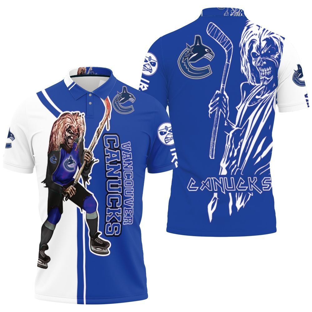 Vancouver Canucks And Zombie 3D All Over Print Polo Shirt Vancouver Canucks And Zombie 3D All Over Print Polo Shirt