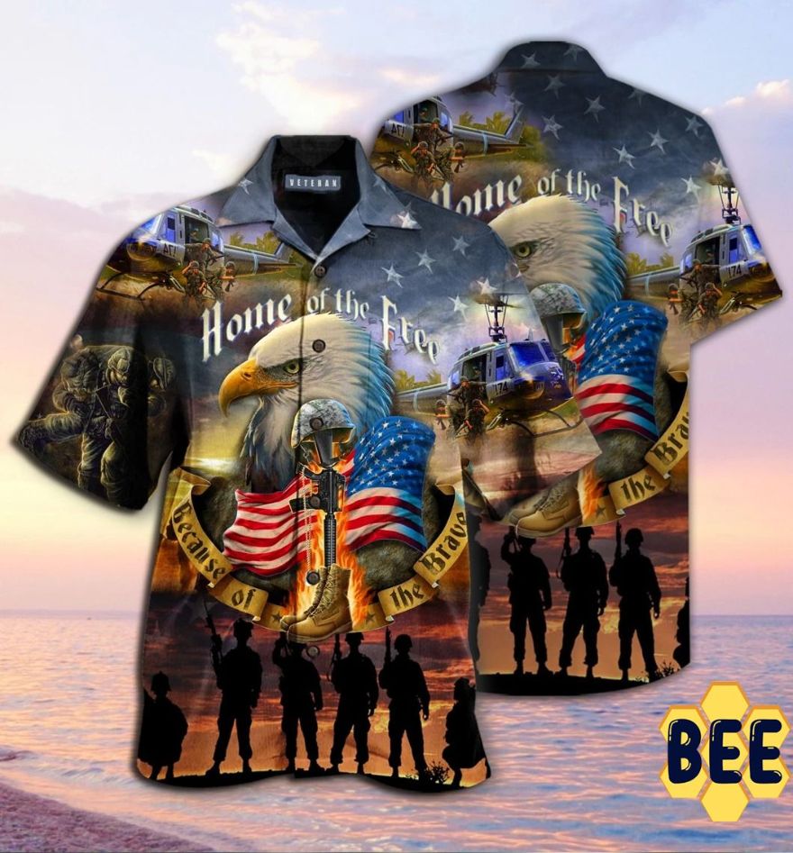 Veteran Eagle Home Of The Free Trending Hawaiian Shirt Veteran Eagle Home Of The Free Trending Hawaiian Shirt