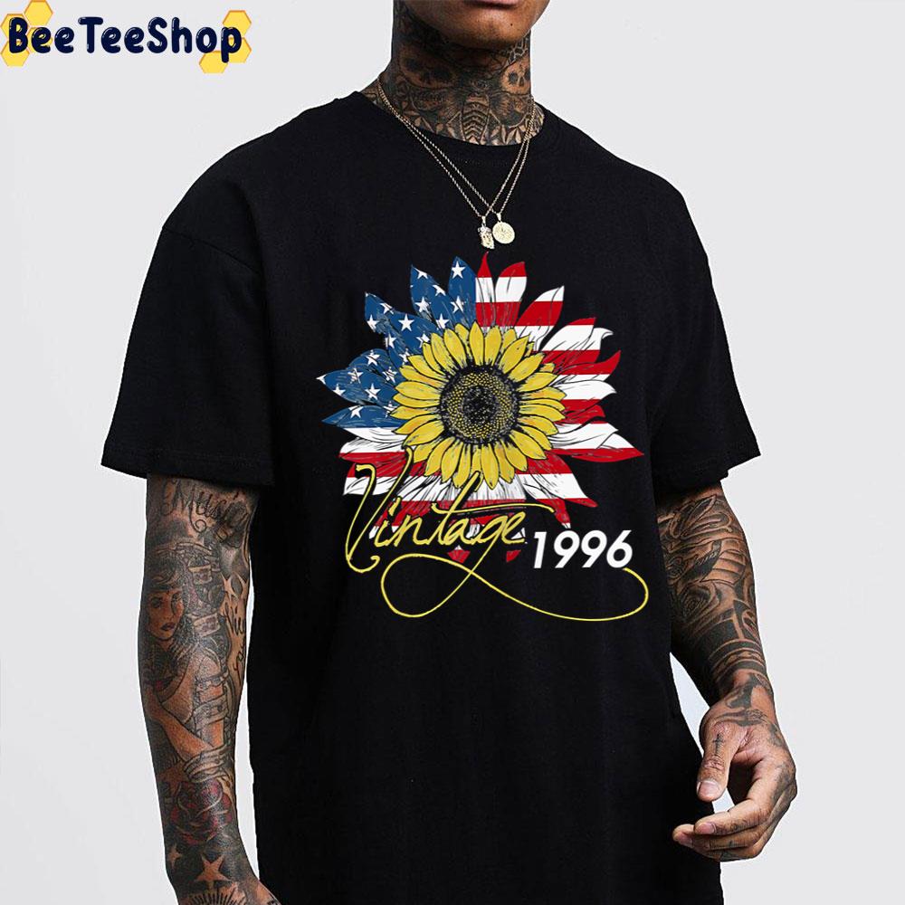 Vintage 1996 Sunflower 4th July Independence Day Patriotic Trending Unisex T-Shirt Vintage 1996 Sunflower 4th July Independence Day Patriotic Trending Unisex T-Shirt
