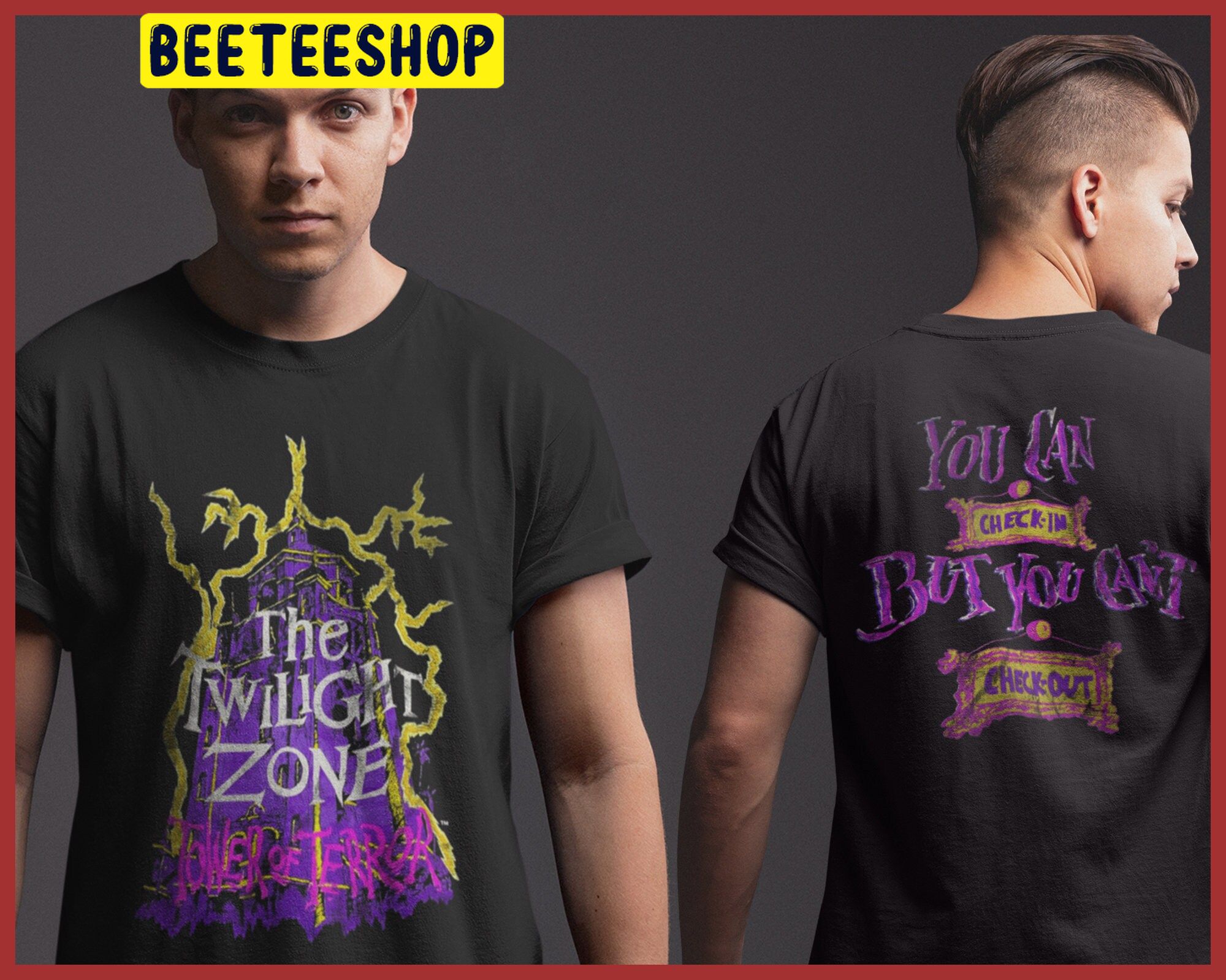 Vintage 90's Disney The Twilight Zone Tower Of Terror Double Side Unisex Shirt Vintage 90's Disney The Twilight Zone Tower Of Terror Double Side Unisex Shirt