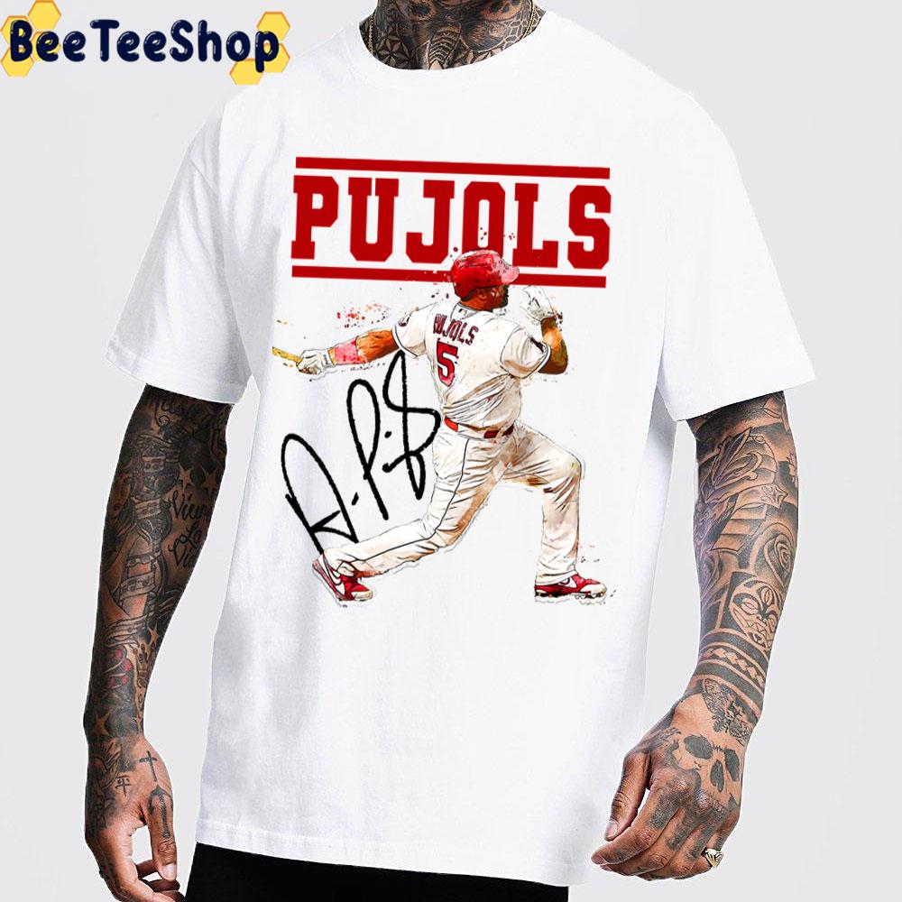 Vintage Albert Pujols Baseball Signature Trending Unisex T-Shirt Vintage Albert Pujols Baseball Signature Trending Unisex T-Shirt