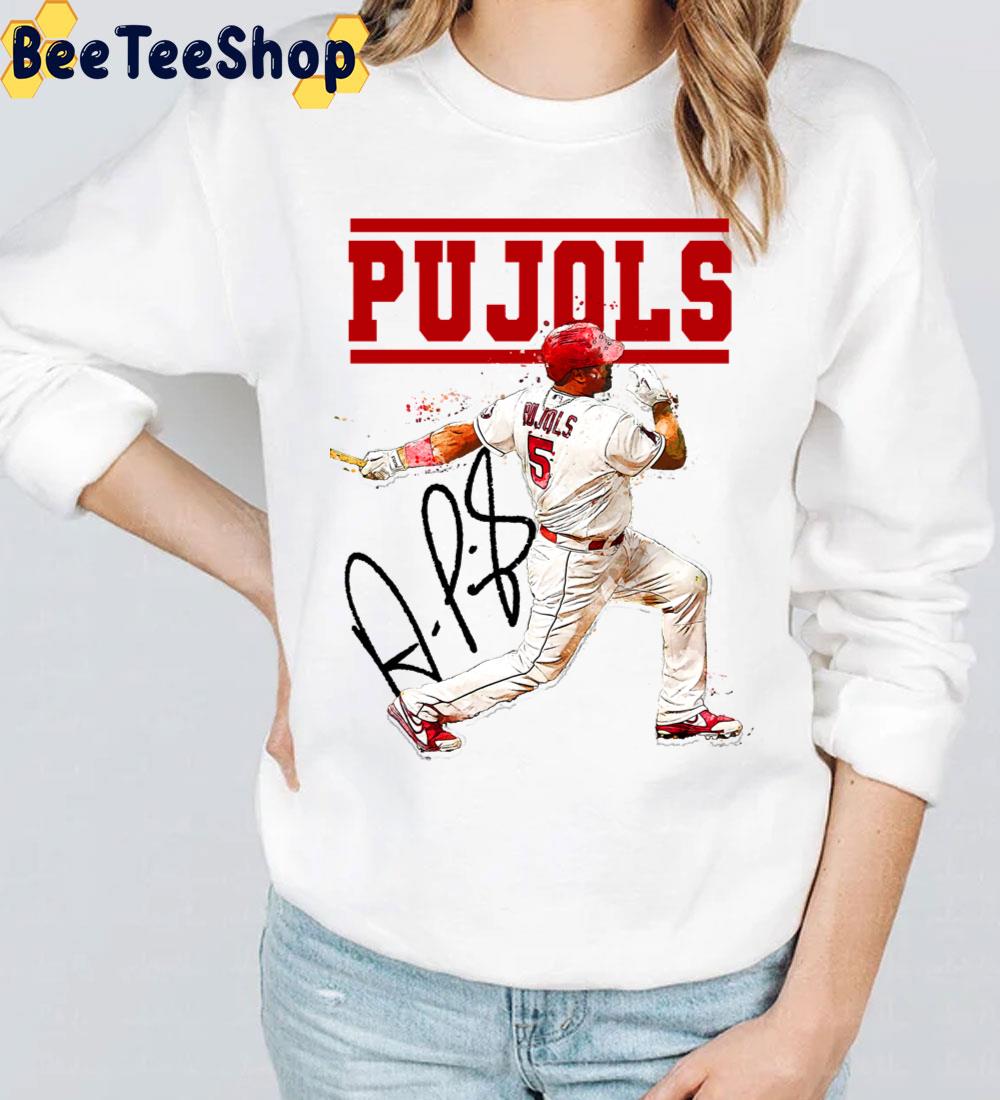 Vintage Albert Pujols Baseball Signature Trending Unisex T-Shirt Vintage Albert Pujols Baseball Signature Trending Unisex T-Shirt