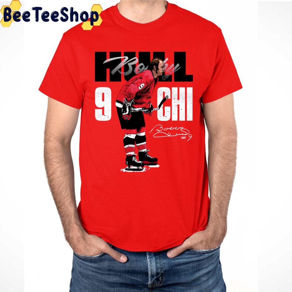 Vintage Art Bobby Hull Signature Chicago Bold Hockey Unisex T-Shirt Vintage Art Bobby Hull Signature Chicago Bold Hockey Unisex T-Shirt