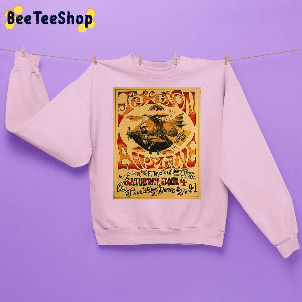 Vintage Art Jefferson Airplane Concert Trending Unisex Sweatshirt Vintage Art Jefferson Airplane Concert Trending Unisex Sweatshirt