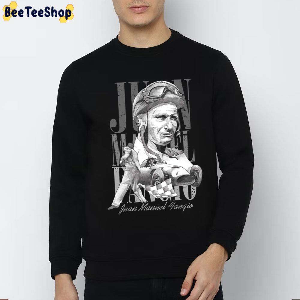 Vintage Art Juan Manuel Fangio Racing Unisex T-Shirt Vintage Art Juan Manuel Fangio Racing Unisex T-Shirt
