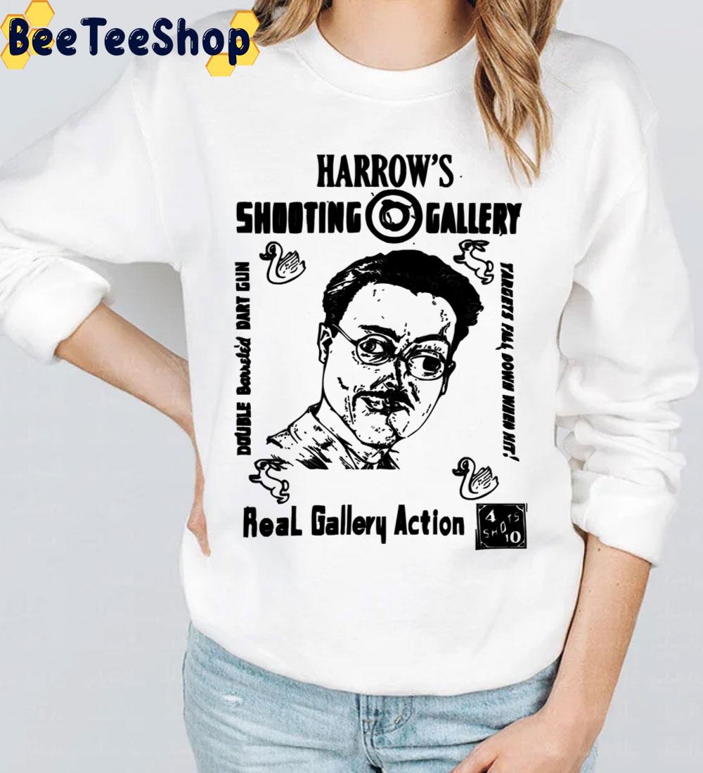 Vintage Retro Harrow's Boardwalk Shooting Gallery Boadwalk Empire Halloween Trending Unisex T-Shirt Vintage Retro Harrow's Boardwalk Shooting Gallery Boadwalk Empire Halloween Trending Unisex T-Shirt