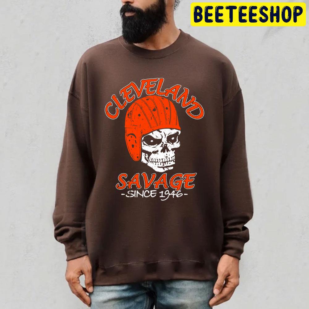 Vintage Savage 1946 Skull Cleveland Browns Football Trending Unisex T-Shirt Vintage Savage 1946 Skull Cleveland Browns Football Trending Unisex T-Shirt