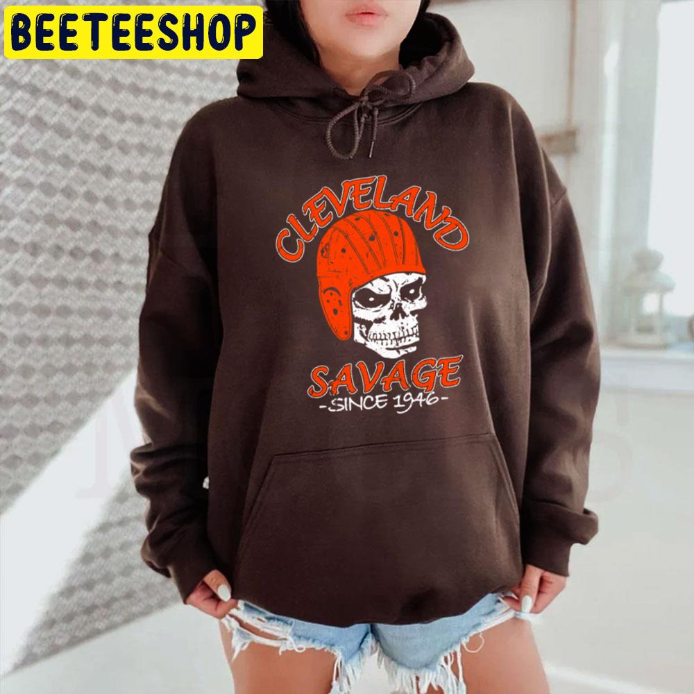 Vintage Savage 1946 Skull Cleveland Browns Football Trending Unisex T-Shirt Vintage Savage 1946 Skull Cleveland Browns Football Trending Unisex T-Shirt