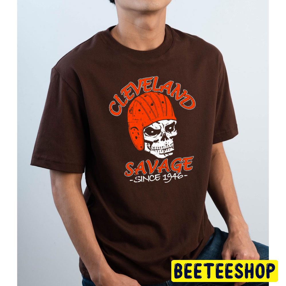 Vintage Savage 1946 Skull Cleveland Browns Football Trending Unisex T-Shirt Vintage Savage 1946 Skull Cleveland Browns Football Trending Unisex T-Shirt