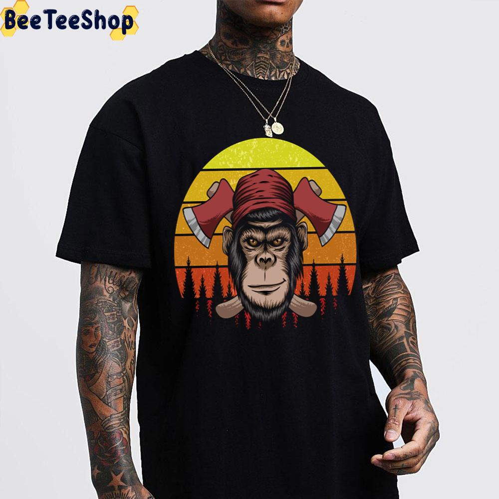 Vintage Sunset Hit Monkey Trending Unisex T-Shirt Vintage Sunset Hit Monkey Trending Unisex T-Shirt