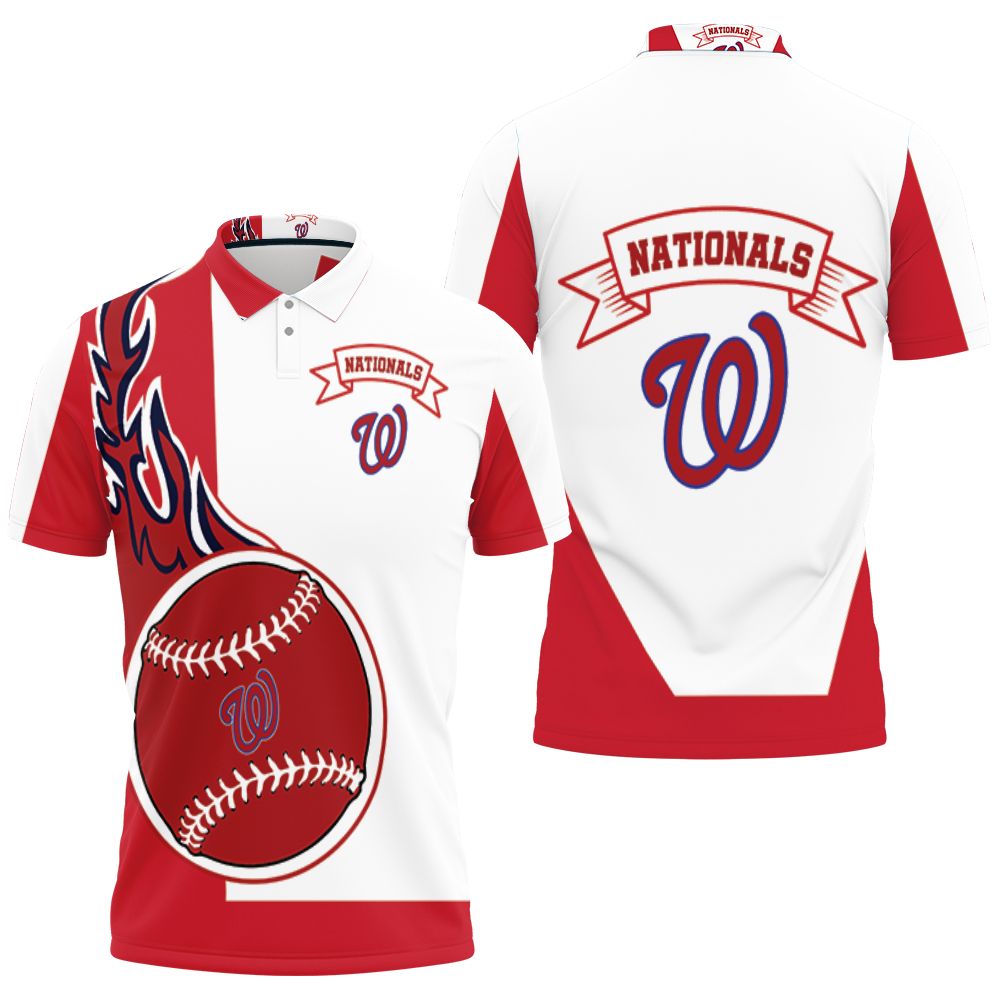 Washington Nationals 3D All Over Print Polo Shirt Washington Nationals 3D All Over Print Polo Shirt