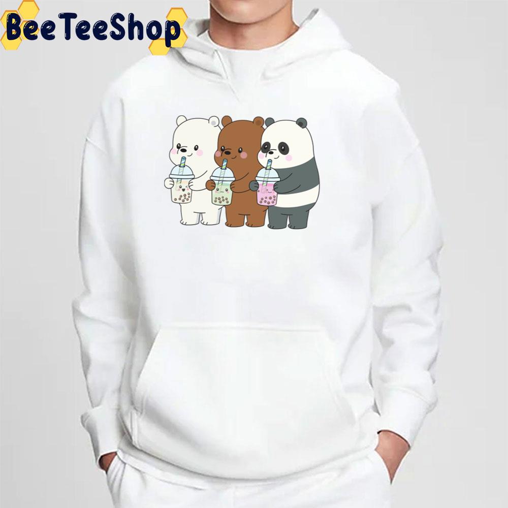 We Bare Bears Drinking Milktea Trending Unisex T-Shirt We Bare Bears Drinking Milktea Trending Unisex T-Shirt