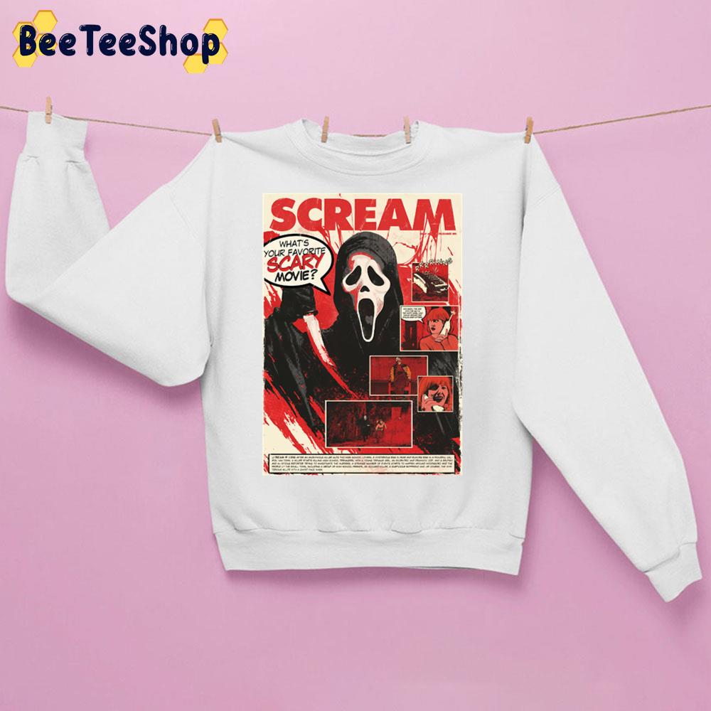 What's Your Favorite Scary Movie Ghost Face Halloween Trending Unisex Sweatshirt What's Your Favorite Scary Movie Ghost Face Halloween Trending Unisex Sweatshirt