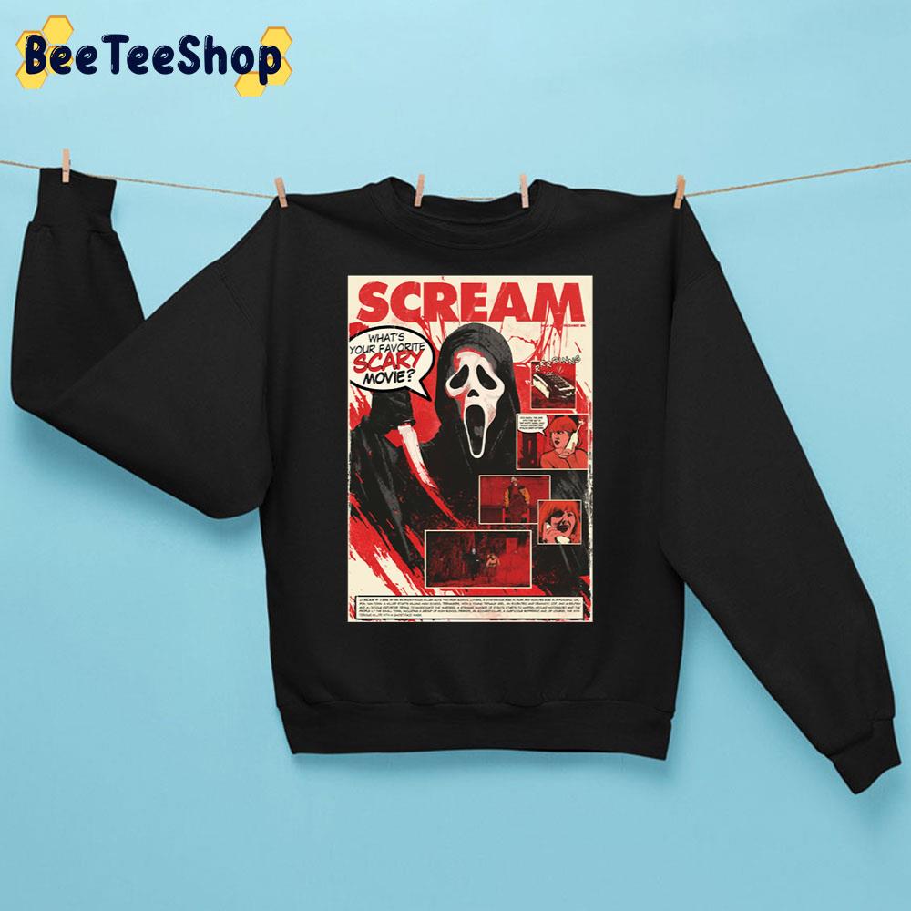 What's Your Favorite Scary Movie Ghost Face Halloween Trending Unisex Sweatshirt What's Your Favorite Scary Movie Ghost Face Halloween Trending Unisex Sweatshirt