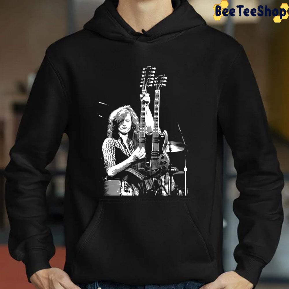 White Art Jimmy Page Unisex T-Shirt White Art Jimmy Page Unisex T-Shirt