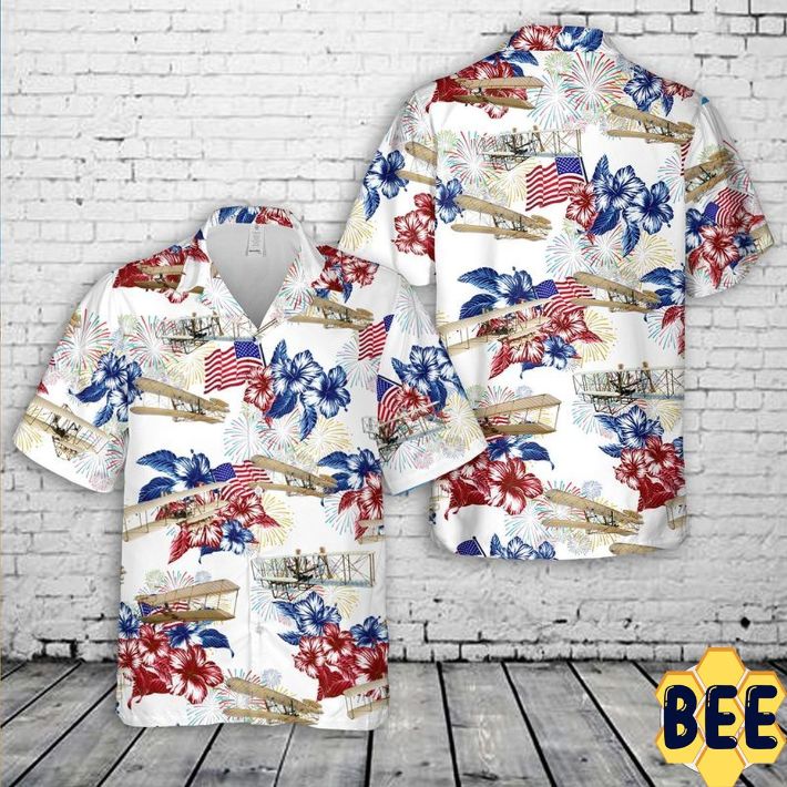 Wright Flyer 4th Of July Trending Hawaiian Shirt Wright Flyer 4th Of July Trending Hawaiian Shirt
