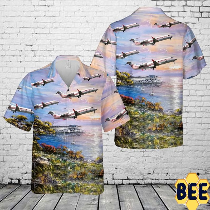 Xojet Bombardier Crj-200lr Trending Hawaiian Shirt Xojet Bombardier Crj-200lr Trending Hawaiian Shirt