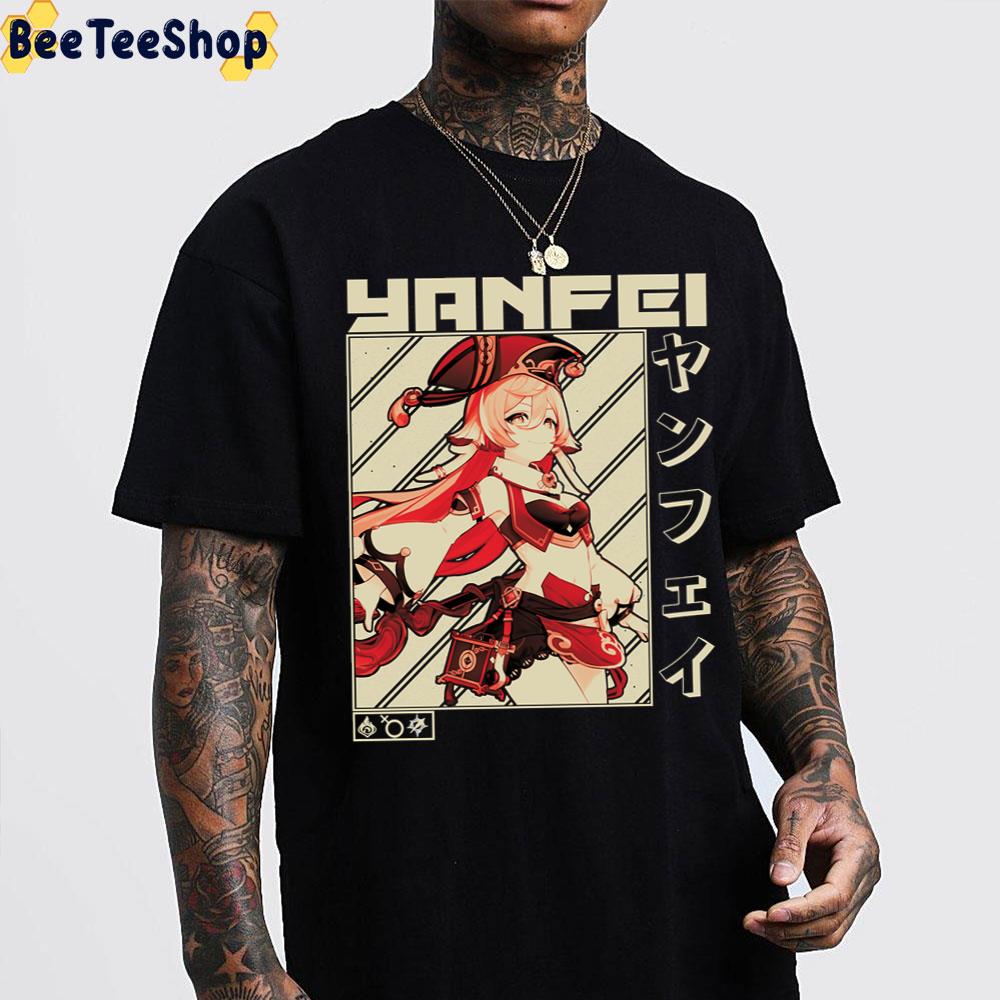 Yanfei Vintage Animated Genshin Impact Game Trending Unisex T-Shirt Yanfei Vintage Animated Genshin Impact Game Trending Unisex T-Shirt
