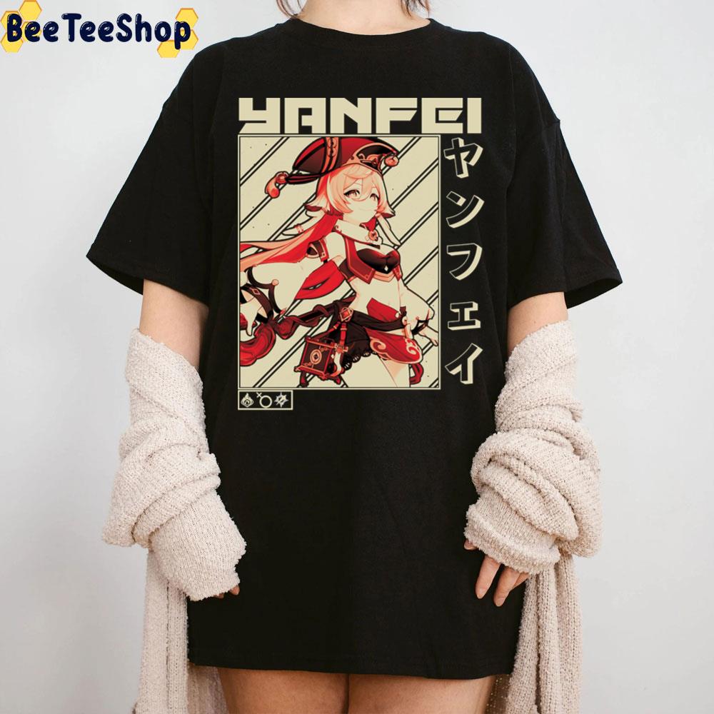 Yanfei Vintage Animated Genshin Impact Game Trending Unisex T-Shirt Yanfei Vintage Animated Genshin Impact Game Trending Unisex T-Shirt