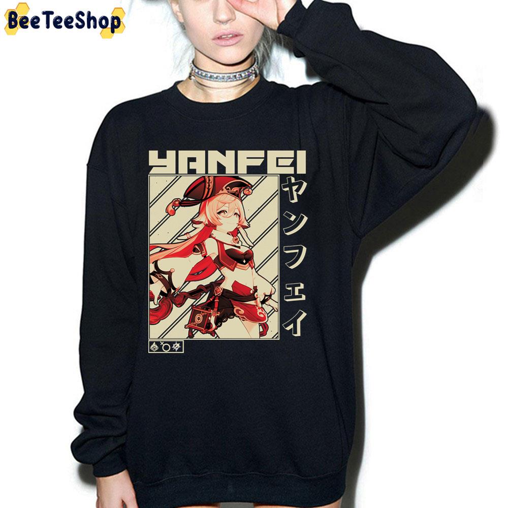 Yanfei Vintage Animated Genshin Impact Game Trending Unisex T-Shirt Yanfei Vintage Animated Genshin Impact Game Trending Unisex T-Shirt