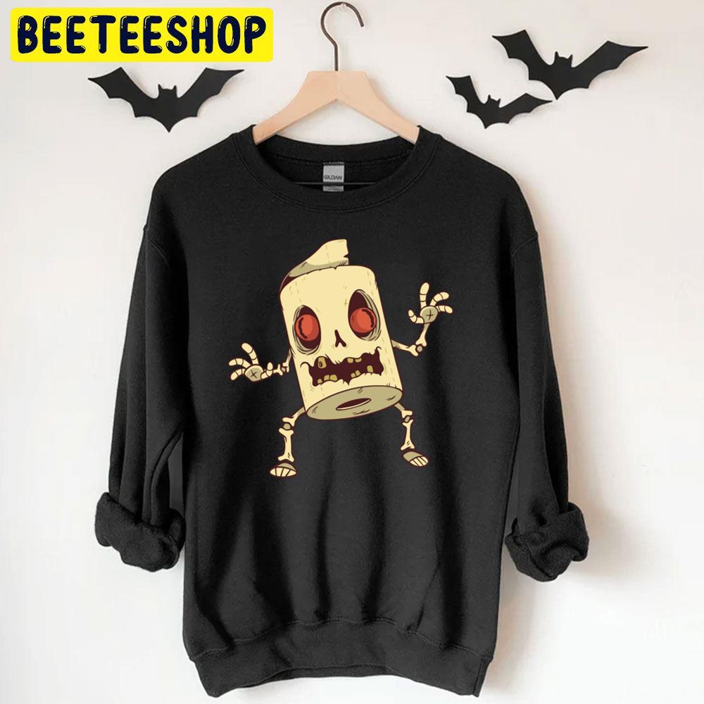 Zombie Toilet Paper Monster Halloween Unisex T-Shirt Zombie Toilet Paper Monster Halloween Unisex T-Shirt