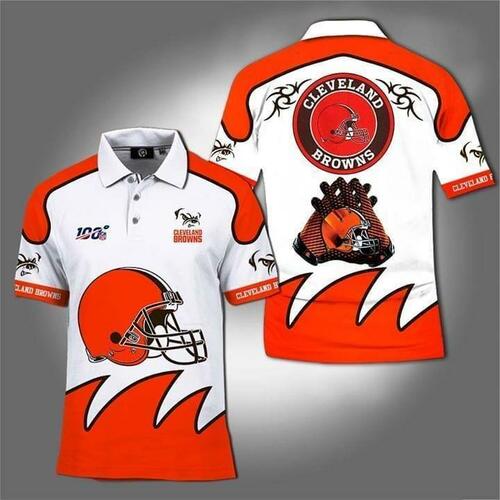 100th Nfl Cleveland Browns For Football Fan 3D All Over Print Polo Shirt 100th Nfl Cleveland Browns For Football Fan 3D All Over Print Polo Shirt