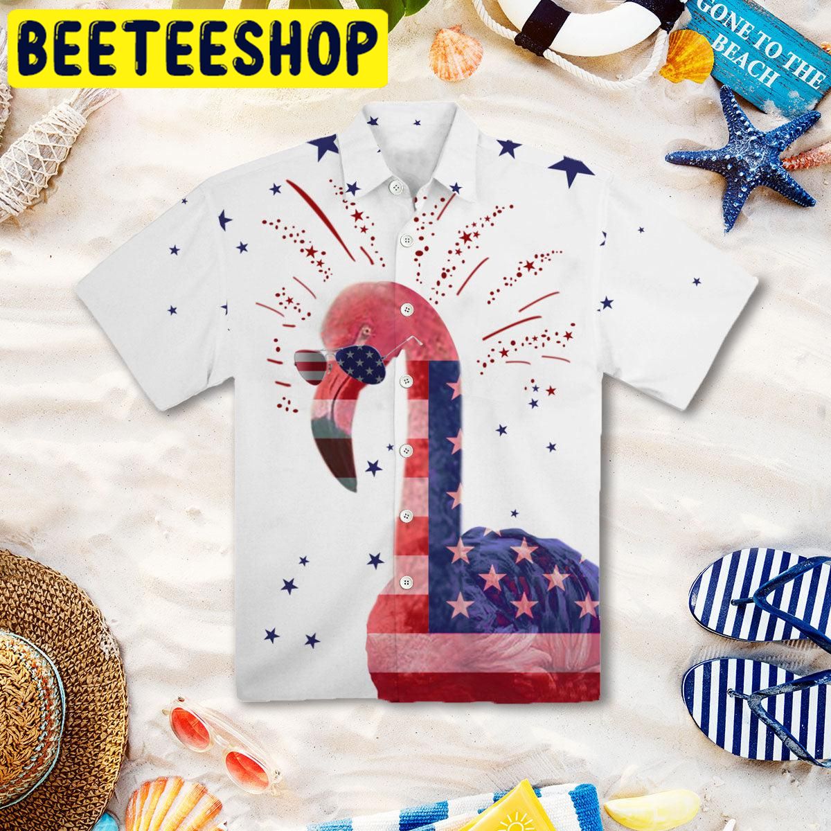 4th of July Flamingo Hawaiian Shirt Hawaiian Shirt 4th of July Flamingo Hawaiian Shirt Hawaiian Shirt