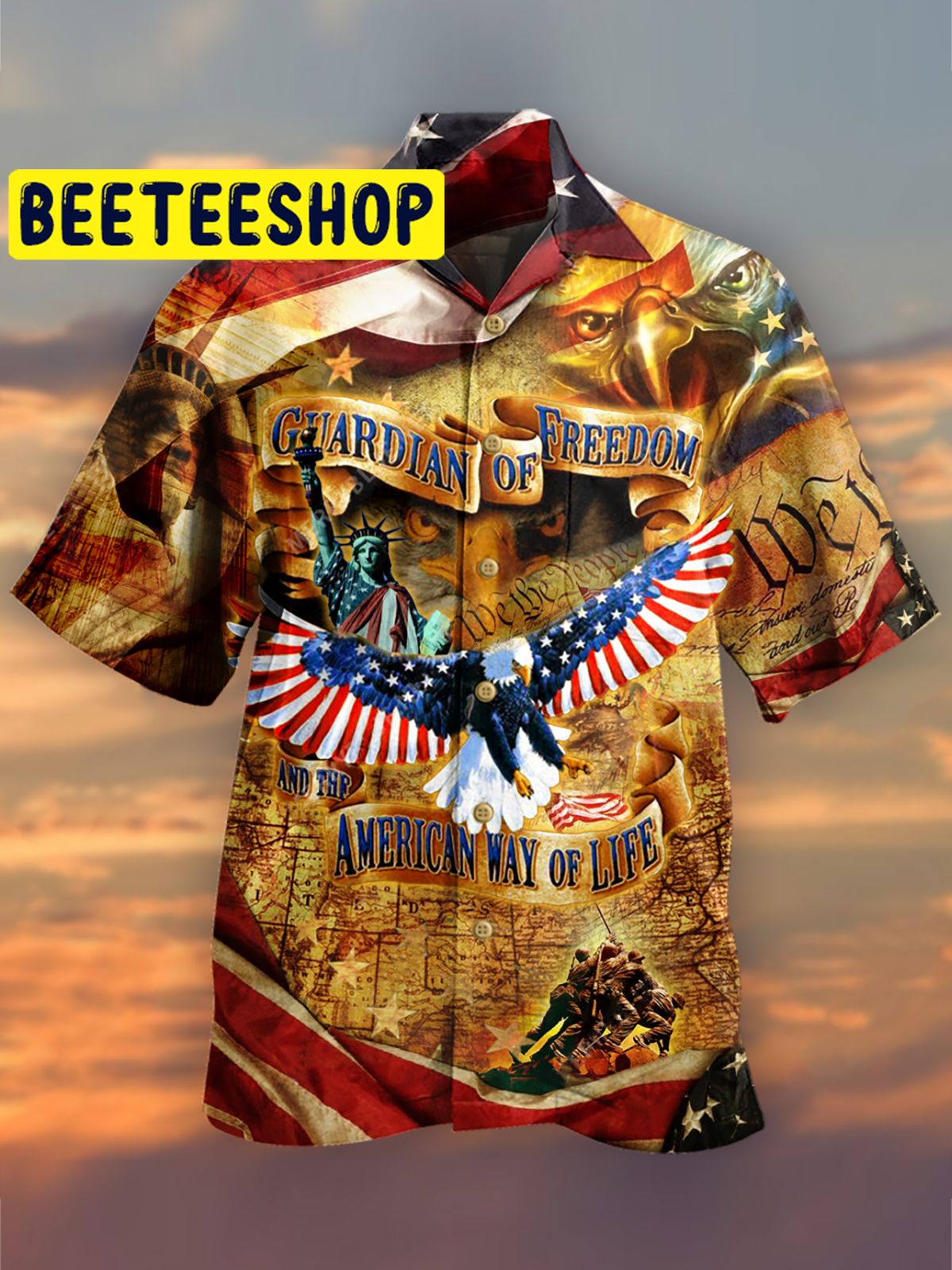 4th Of July Guardian Of Freedom American Way Of Life - Independence Day Hawaiian Shirt 4th Of July Guardian Of Freedom American Way Of Life - Independence Day Hawaiian Shirt