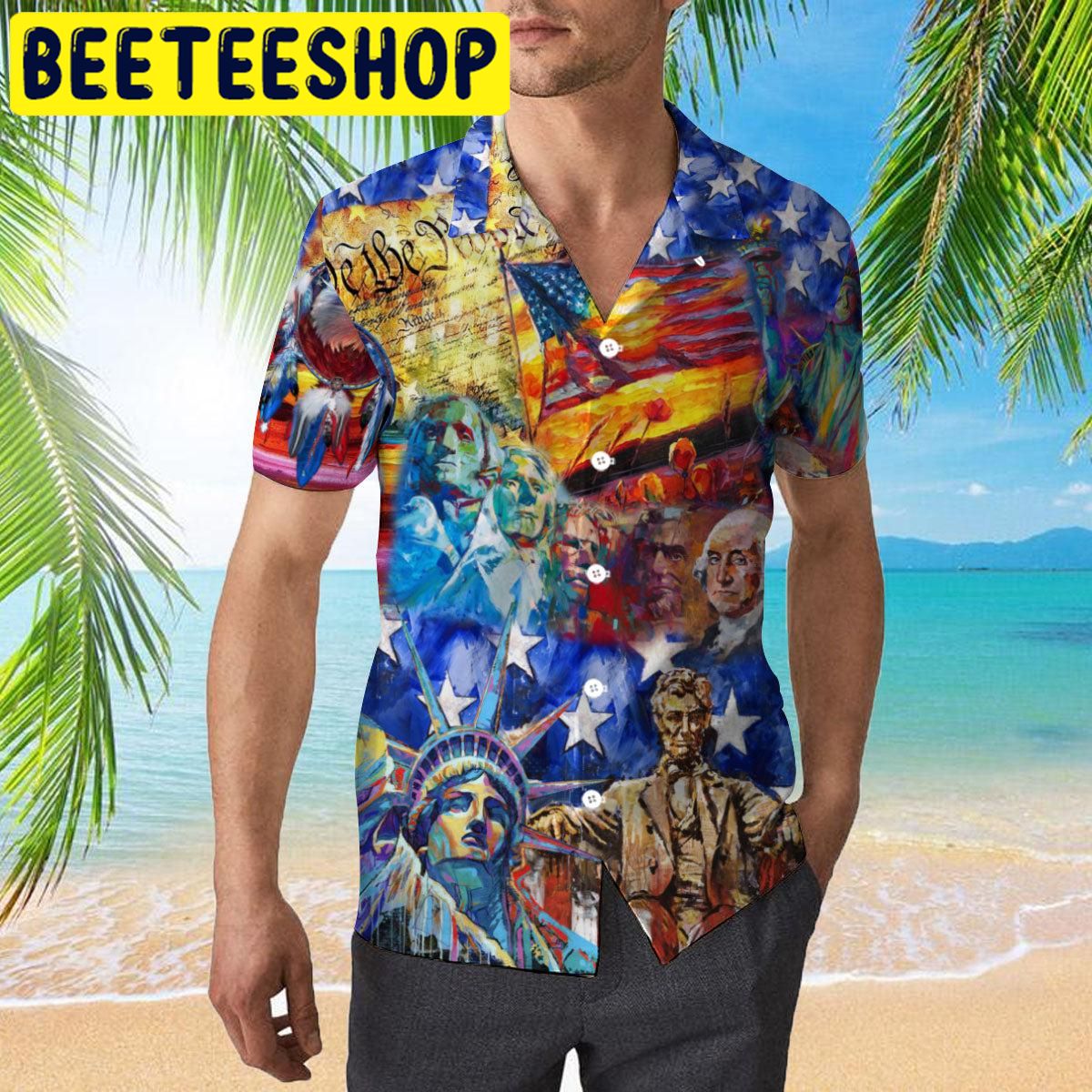 4th Of July My Patriotic Heart Beats Independence Day Hawaiian Shirt 4th Of July My Patriotic Heart Beats Independence Day Hawaiian Shirt