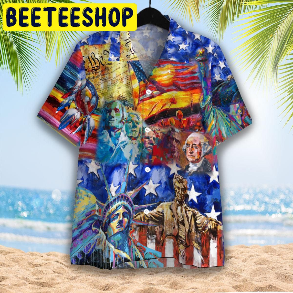 4th Of July My Patriotic Heart Beats Independence Day Hawaiian Shirt 4th Of July My Patriotic Heart Beats Independence Day Hawaiian Shirt