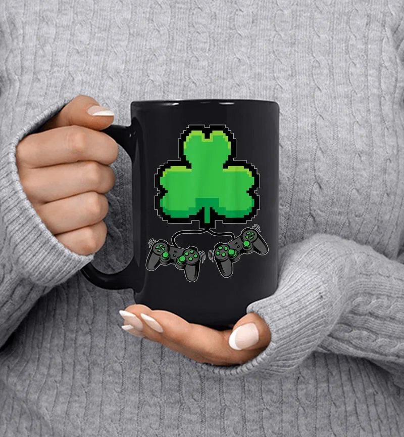 8 Bit Gaming St Patricks Day Video Game Kids For Boys Mug 8 Bit Gaming St Patricks Day Video Game Kids For Boys Mug