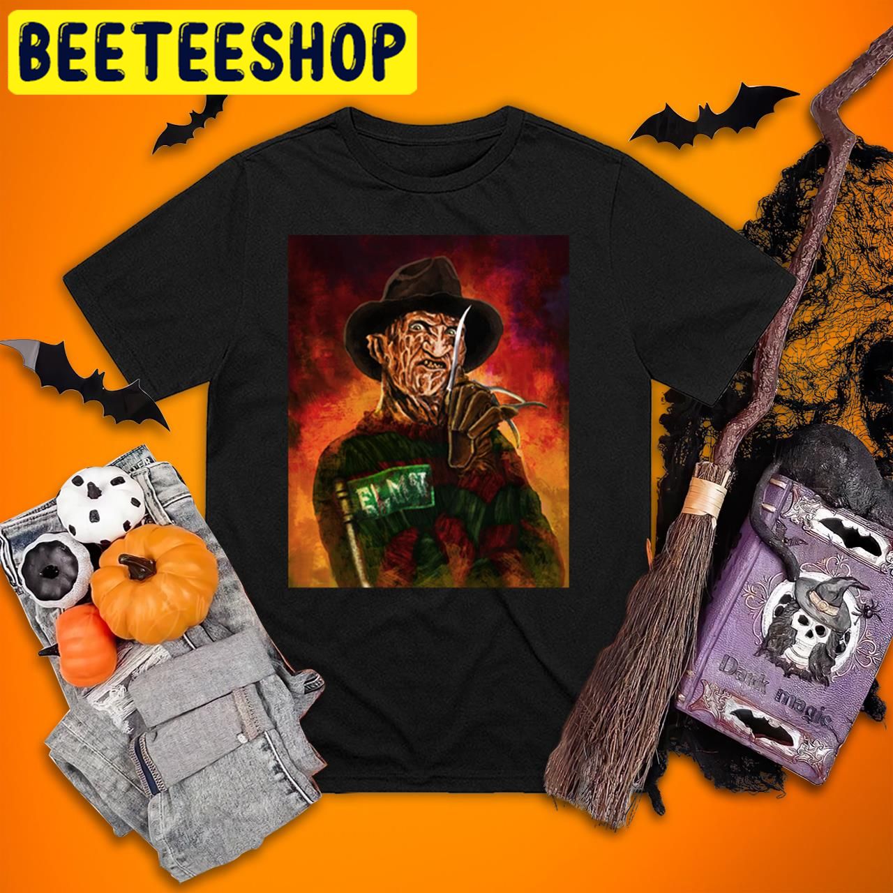 A Nightmare On Elm StreetFreddy Krueger Art Halloween Trending Unisex T-Shirt A Nightmare On Elm StreetFreddy Krueger Art Halloween Trending Unisex T-Shirt