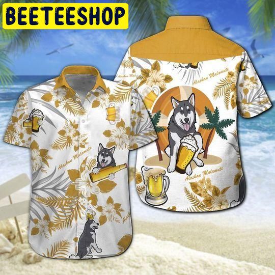 Alaskan Malamute Beer Hawaiian Shirt Alaskan Malamute Beer Hawaiian Shirt