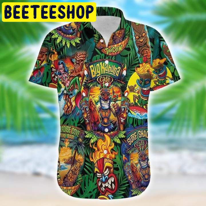 Aloha Shirts Tiki Crew Hawaiian Shirt Aloha Shirts Tiki Crew Hawaiian Shirt