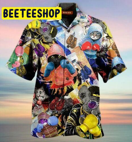 Amazing Boxing Cats Hawaiian Shirt Amazing Boxing Cats Hawaiian Shirt