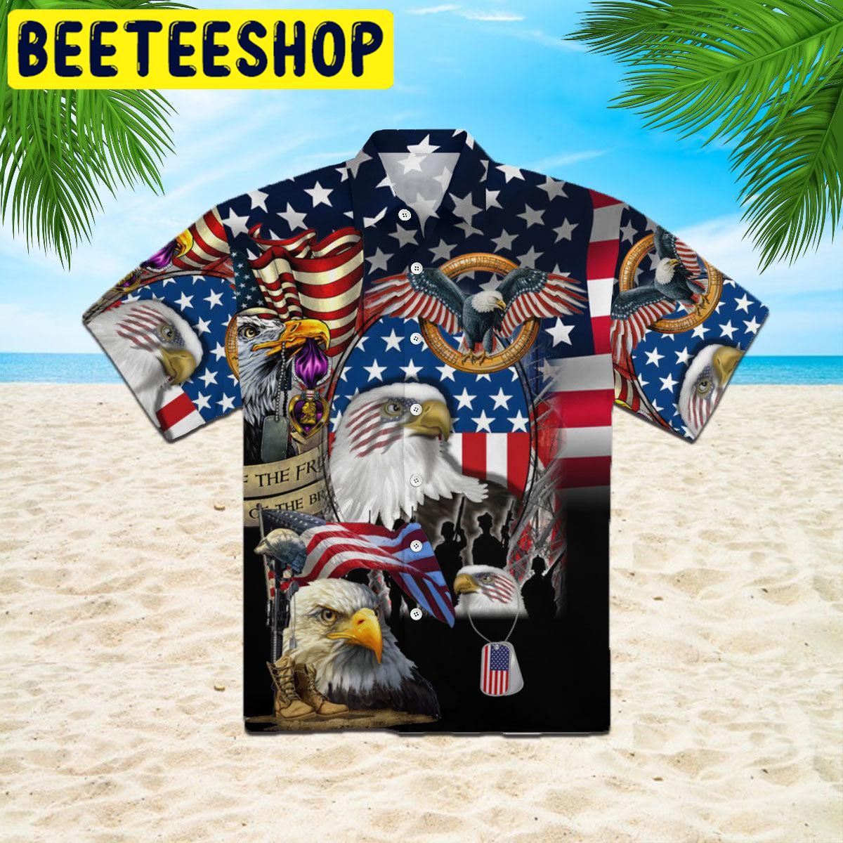 Amazing Patriotic Eagle Hawaiian Shirt Amazing Patriotic Eagle Hawaiian Shirt