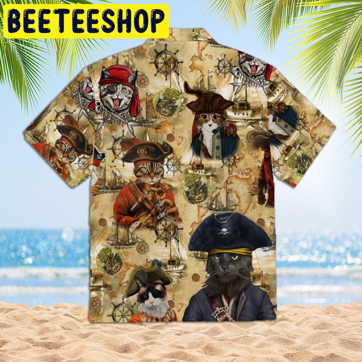 Amazing Pirate Cat Hawaiian Shirt Amazing Pirate Cat Hawaiian Shirt