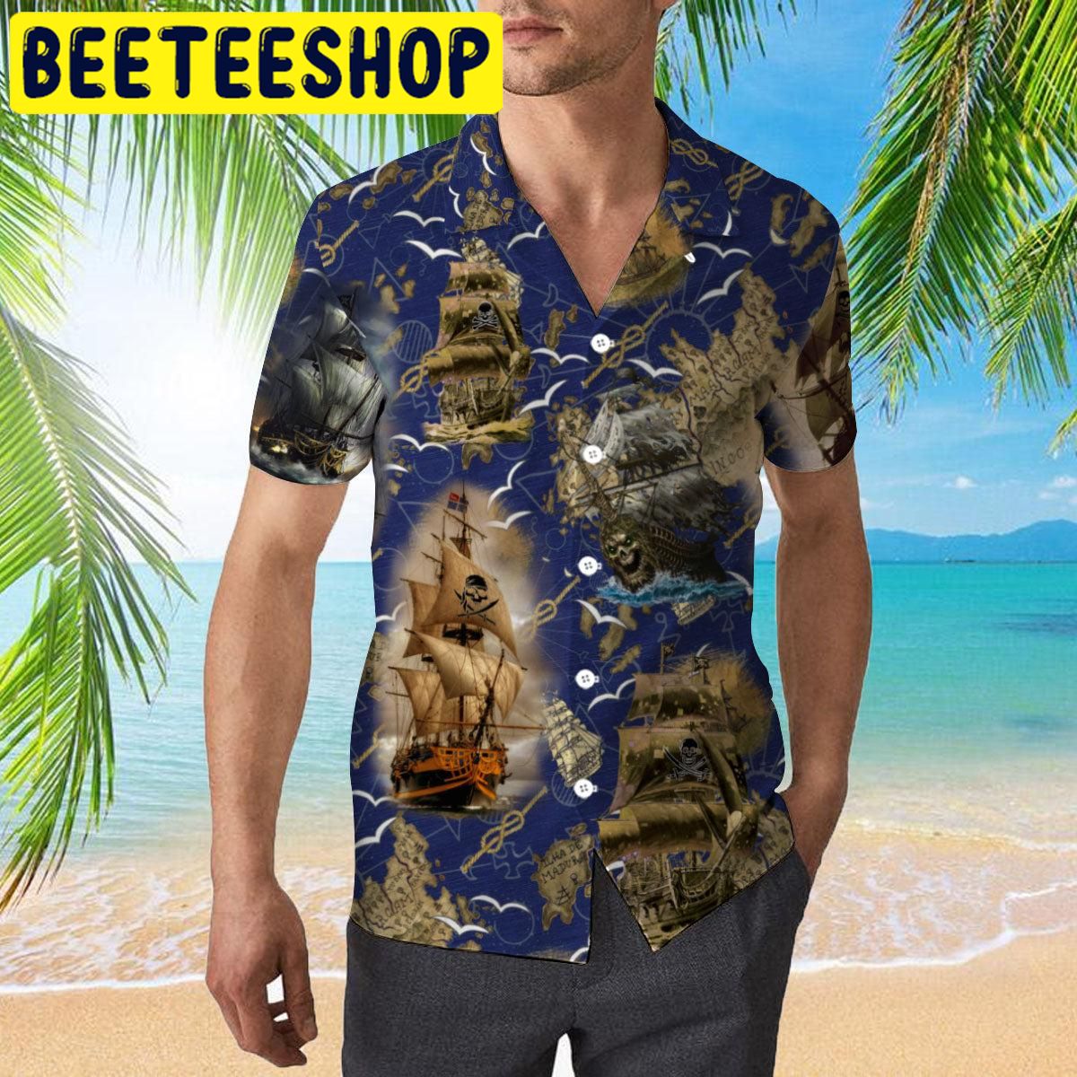Amazing Pirate Ship Hawaiian Shirt Amazing Pirate Ship Hawaiian Shirt