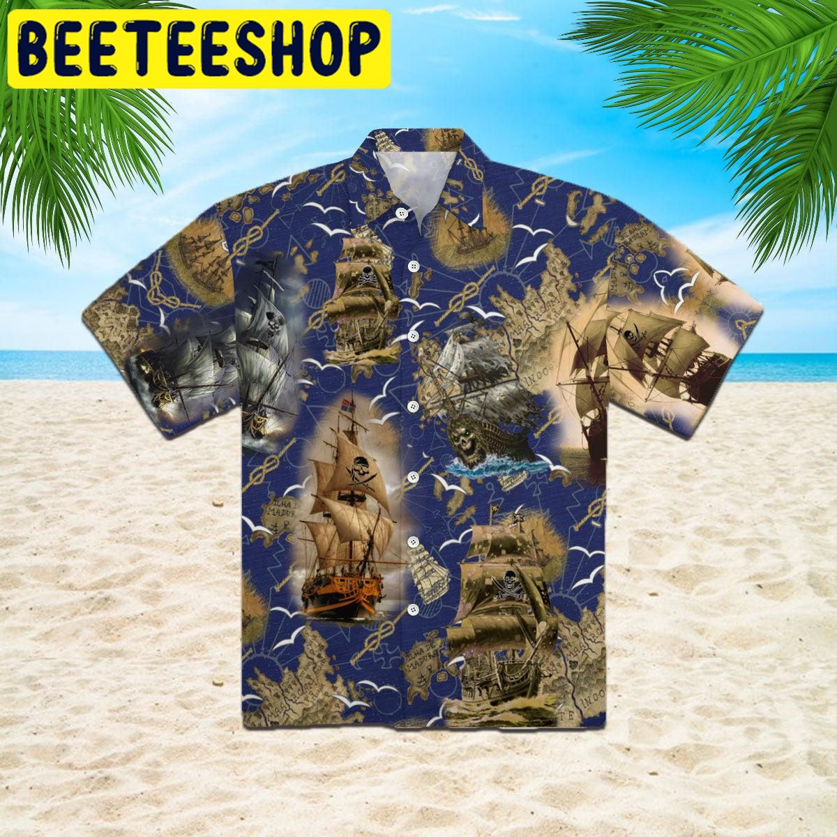 Amazing Pirate Ship Hawaiian Shirt Amazing Pirate Ship Hawaiian Shirt