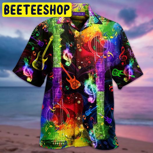 Amazing Rainbow Guitar Hawaiian Shirt Amazing Rainbow Guitar Hawaiian Shirt