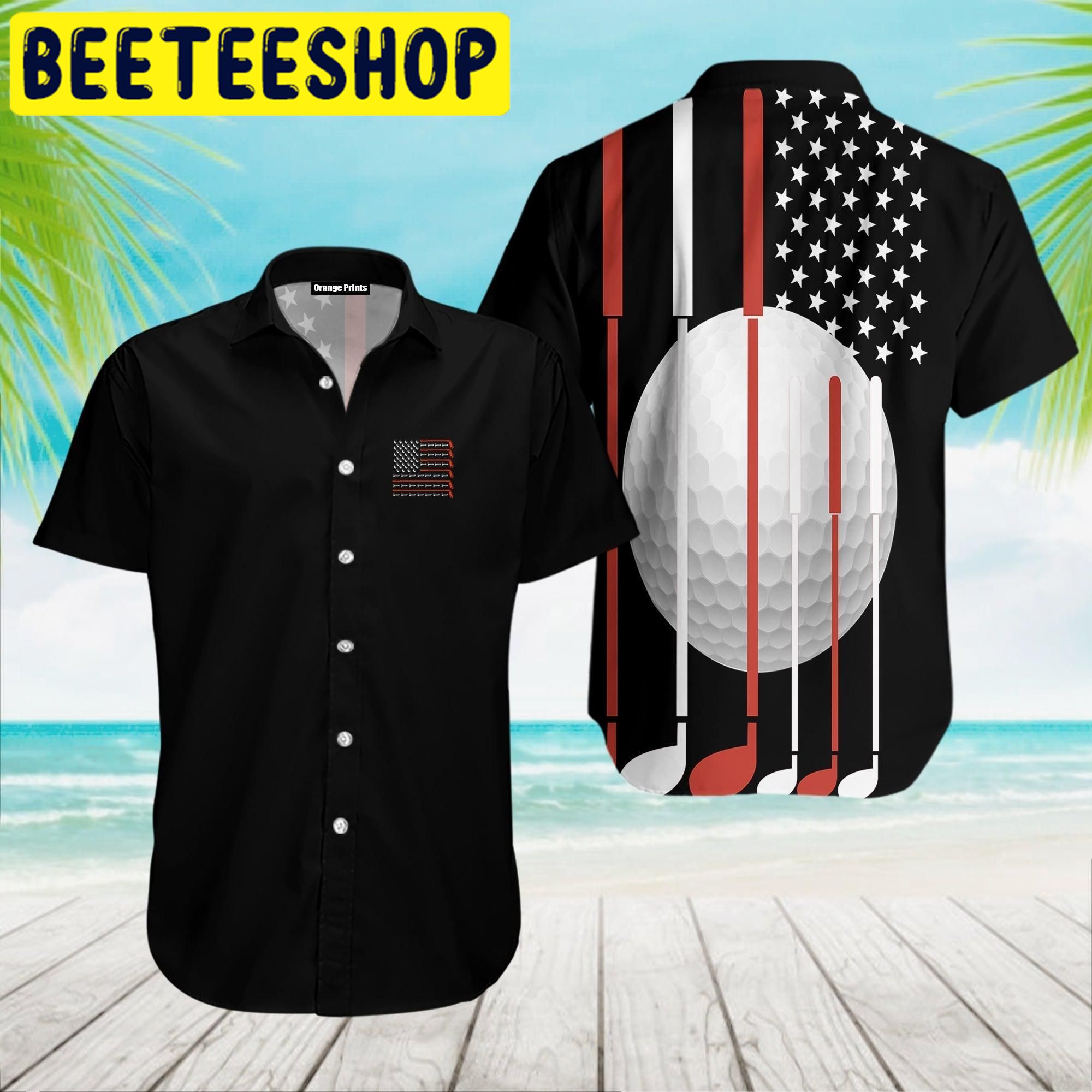 American Flag Golf Player Hawaiian Shirt American Flag Golf Player Hawaiian Shirt