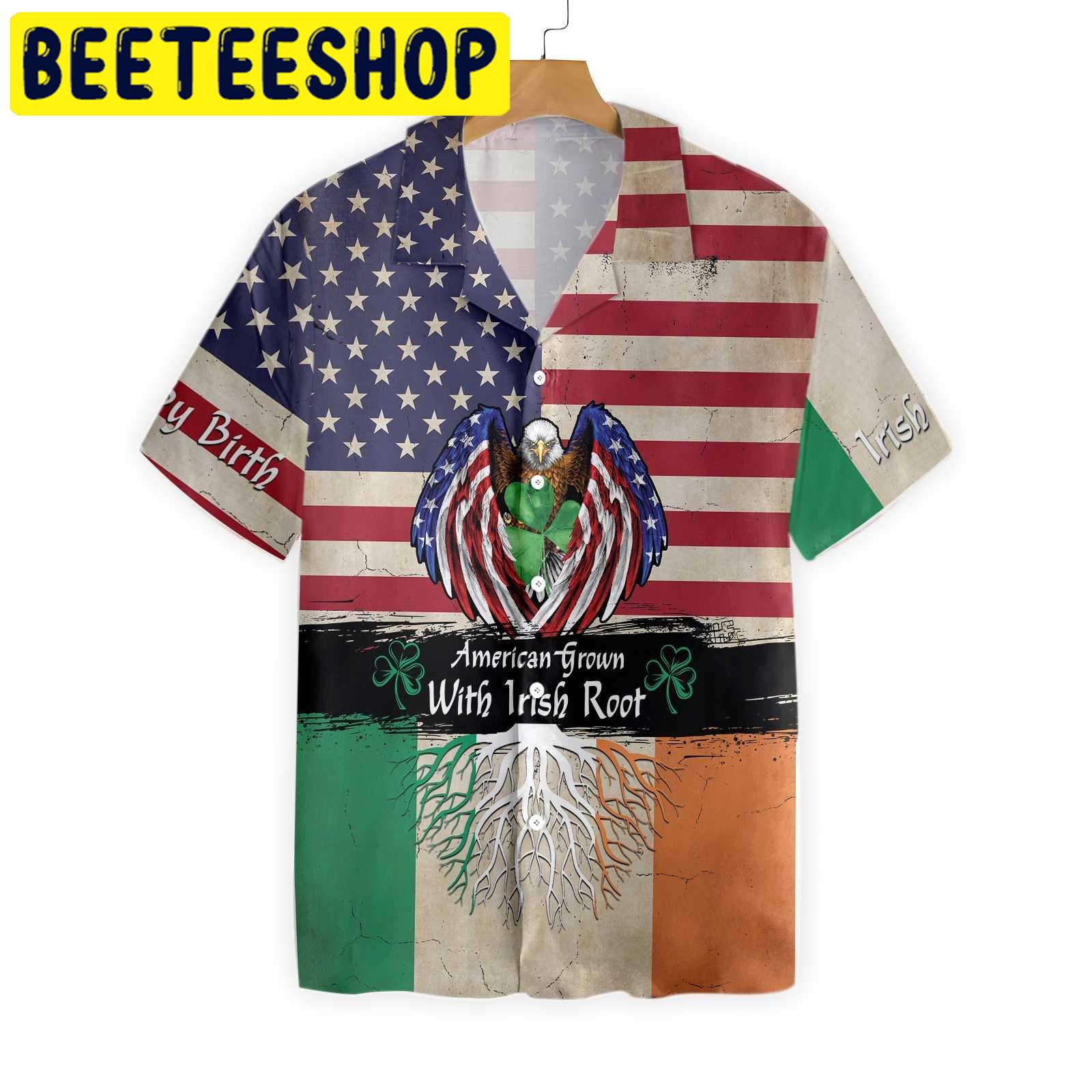American Grown With Irish Root Hawaiian Shirt American Grown With Irish Root Hawaiian Shirt