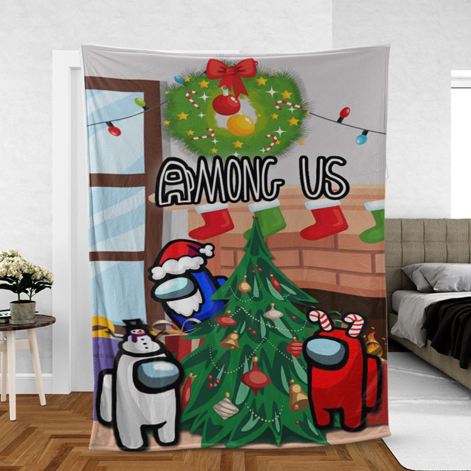 Among Us Funny Among Us Christmas Comfy Sofa Throw Blanket Among Us Funny Among Us Christmas Comfy Sofa Throw Blanket