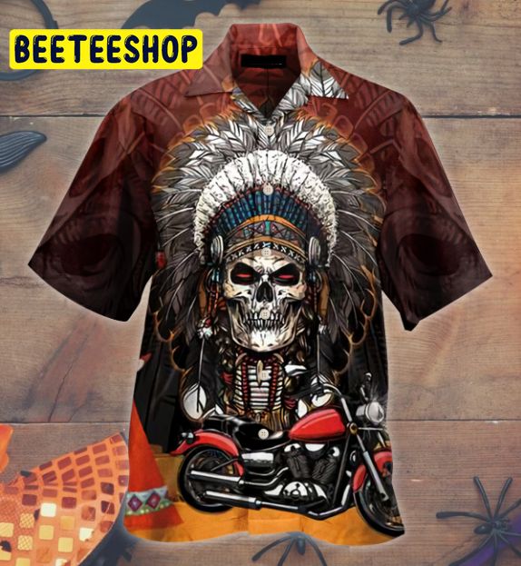 Art Skull Native Trending Hawaiian Shirt Art Skull Native Trending Hawaiian Shirt